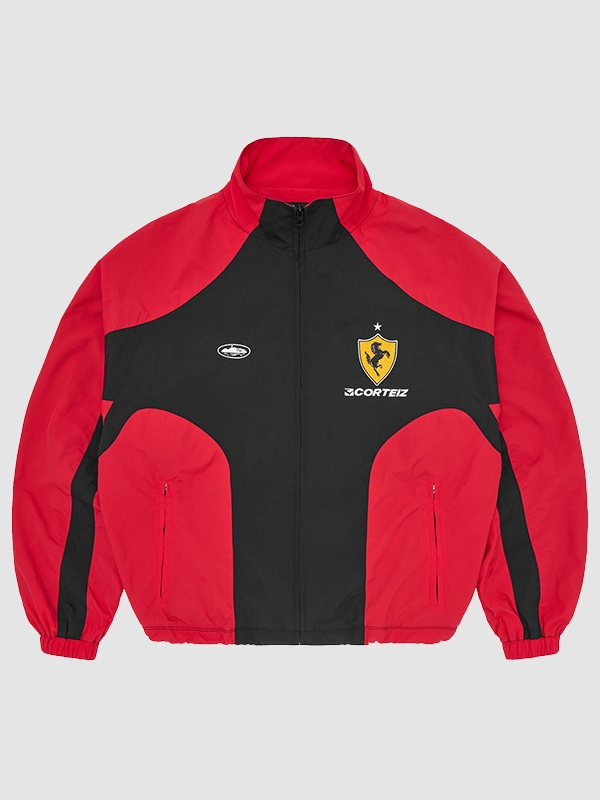 Corteiz Red and Black Tracksuit Jacket