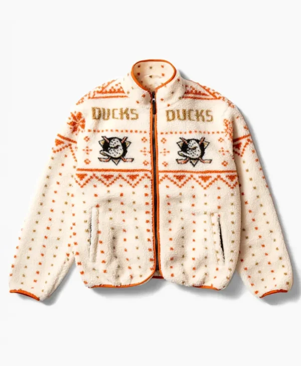 Cozy Holiday Sherpa DUCKS Jacket