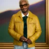 Culturecon Scott Evans Yellow Biker Leather Jacket