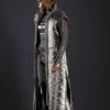 Cyberpunk 2077 Brigitte Silver Puffer Long Coat