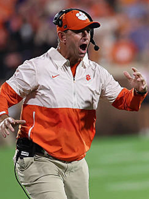 Dabo Swinney 2026 Clemson Tigers Half-Zip Jacket