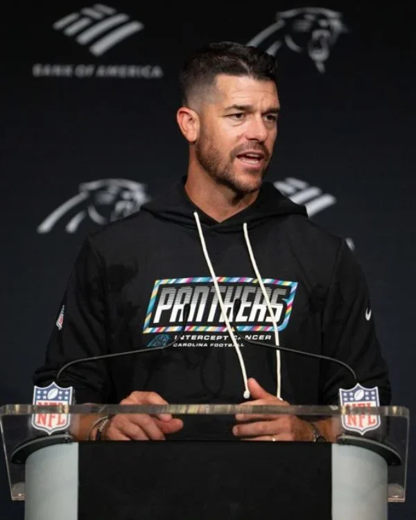 Dave Canales Carolina Panthers 2026 Crucial Catch Hoodie