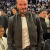 David Beckham NBA China Game 2026 Black Leather Jacket