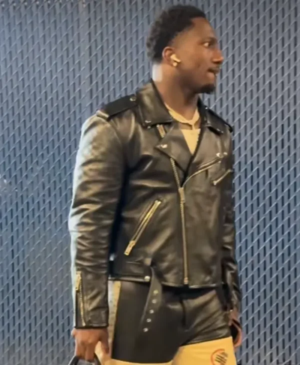 Deebo Samuel Sr Pregame Black Leather Jacket