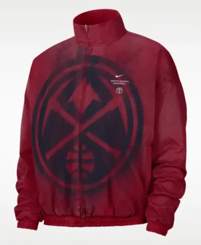 Denver Nuggets Nike Red Woven Basketball Jacket