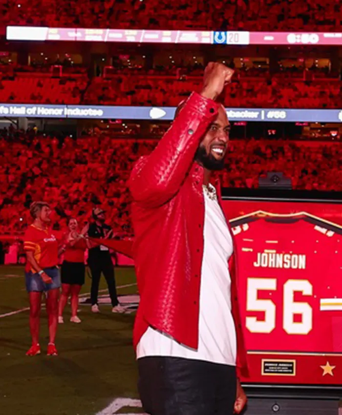 Derrick Johnson KC Chiefs Hall of Fame Red Jacket