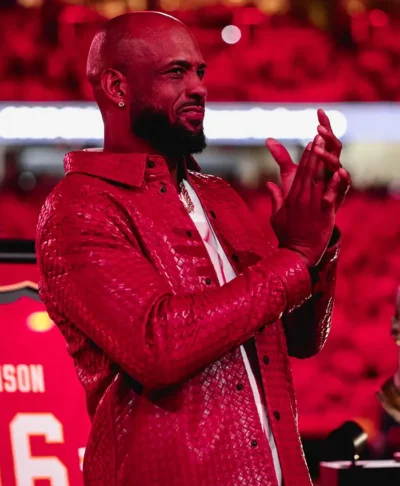 Derrick Johnson KC Chiefs Hall of Fame Red Jacket