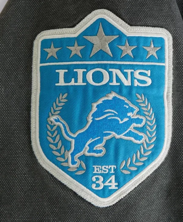 Detroit Lions Abercrombie & Fitch Workwear Hooded Bomber Jacket