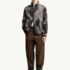 Diamond Geometric Knit Wool Blend Jacket