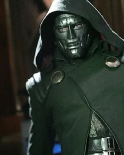 Doctor Doom Green Hooded Wool Cloak Coat