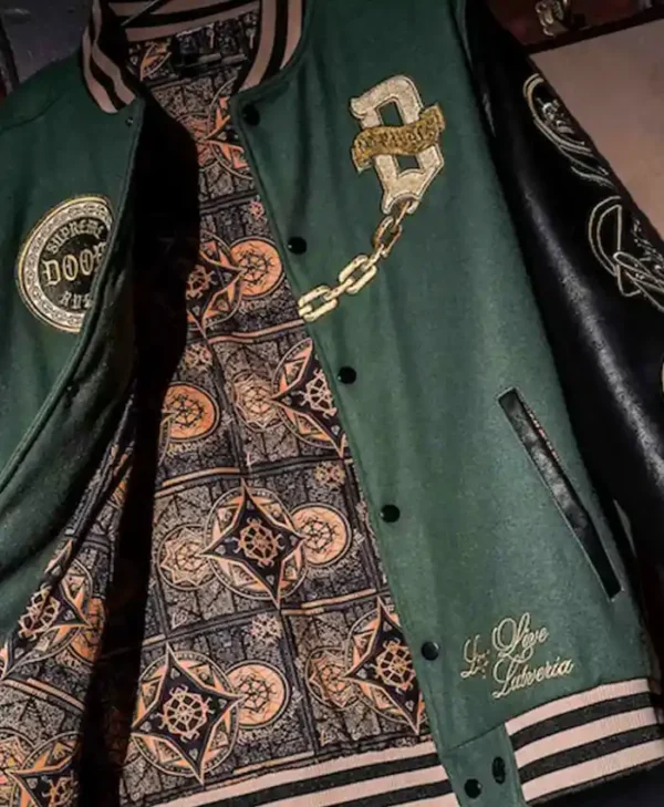 Doctor Doom Supreme Ruler Without Rival Green Varsity Jacket