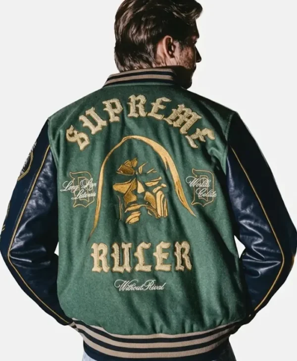 Doctor Doom Supreme Ruler Without Rival Green Varsity Jacket