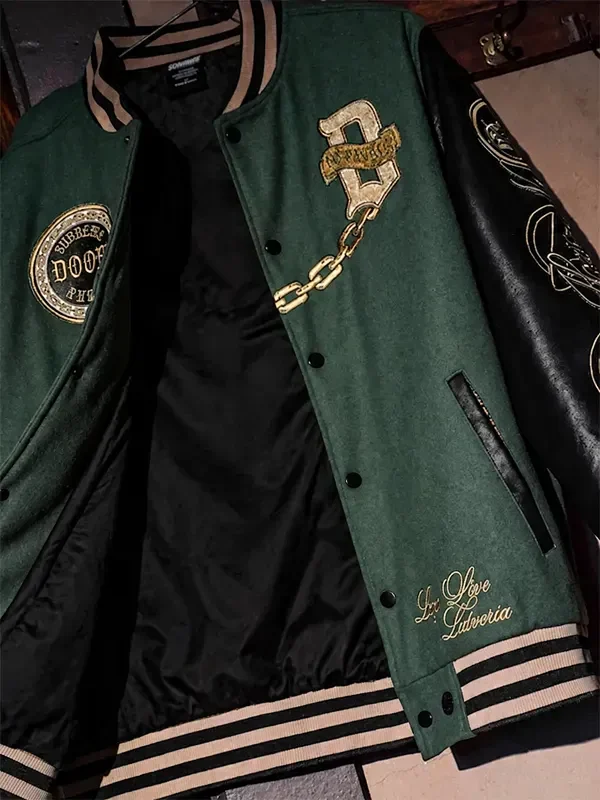 Doctor Doom Wool Leather Letterman Jacket