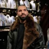 Drake Jewelry Show Off Room Shearling Leather Jacket