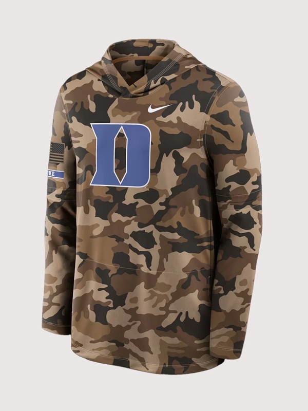 Duke Blue Devils Military Camo Hooded Tee 2026