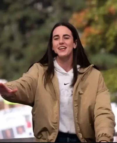 ESPN College GameDay Caitlin Clark Beige Jacket