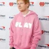 Ed Sheeran iHeartRadio Pink Zip Up Hoodie