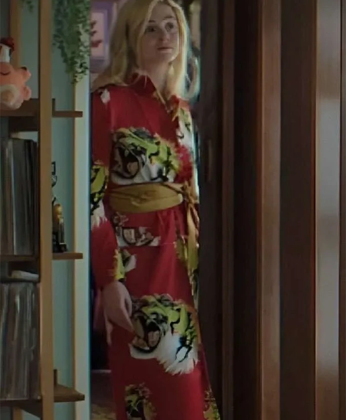 Elle Fanning Margos Got Money Troubles Tiger Satin Robe