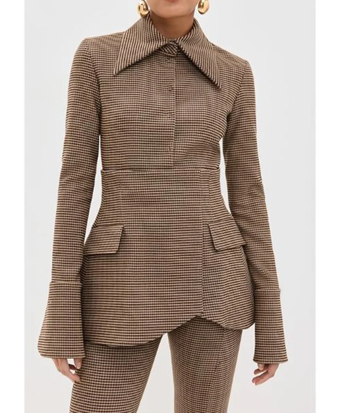 Emayatzy Corinealdi Reasonable Doubt Season 4 Brown Leather Coat