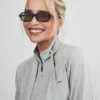 Emilia Clarke Prada SS27 Grey Wool Jacket