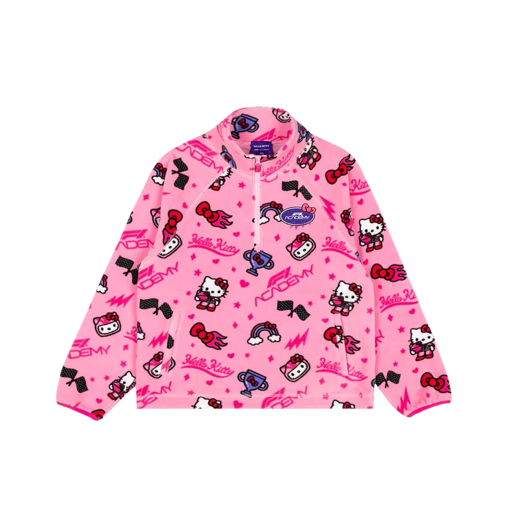 F1 Academy x Hello Kitty All Over Polar Fleece Pink Jacket