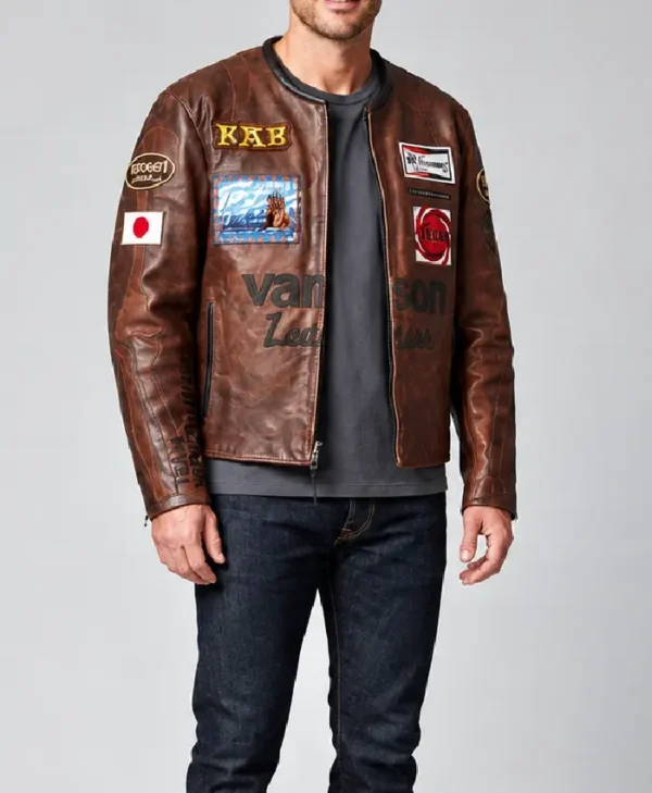 FAF x Vanson Leathers Brown Jacket