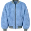 FAT JOE Set Of Keys Video Blue Fur Bomber Jacket