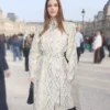 Fashion Week 2026 Barbara Palvin Python Printed Coat