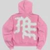 Fleece Fabric Mixed Emotion Rhinestone Hoodie