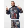 French Montana Multi Color Fleece Track Jacket