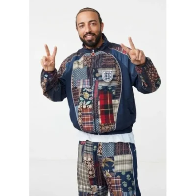 French Montana Multi Color Fleece Track Jacket