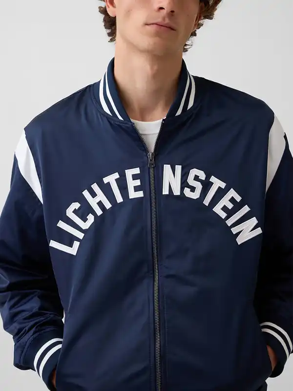 Gap x Lichtenstein Whitney Standing Explosion Varsity Jacket
