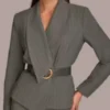 General Hospital 2026 Nazneen Contractor Grey Belted Blazer