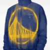 Golden State Warriors Nike Blue Woven Basketball Jacket
