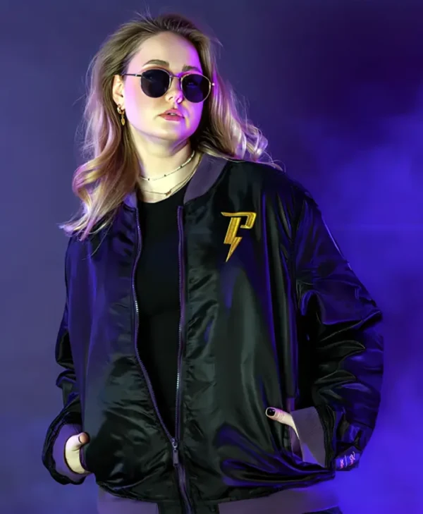 Goofy Powerline Black Bomber Jacket