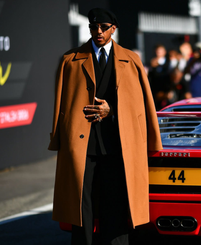 Grand Prix 2026 Lewis Hamilton Brown Coat