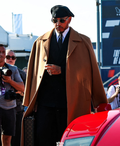 Grand Prix 2026 Lewis Hamilton Brown Coat