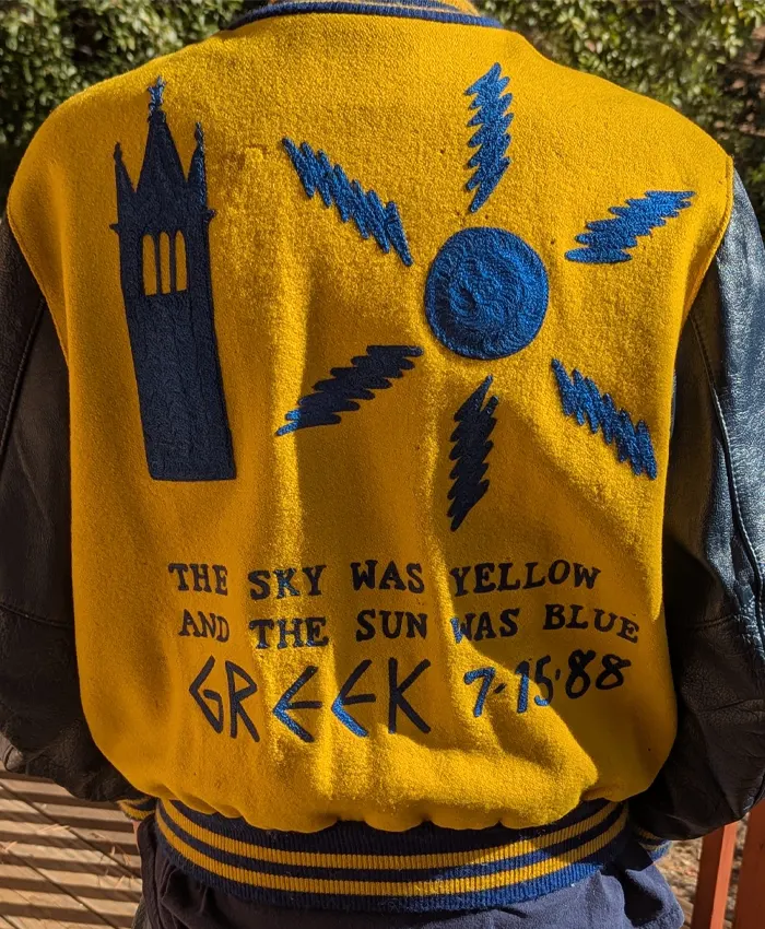 Grateful Bears Yellow Varsity Jacket