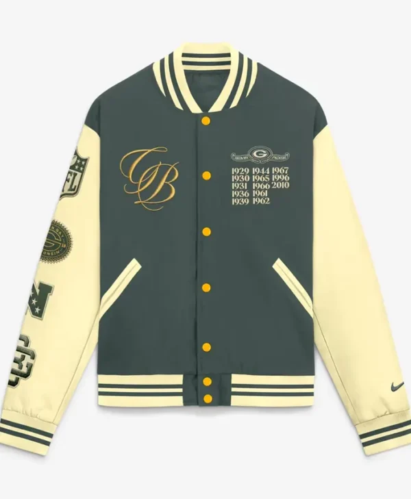 Green Bay Packers Nike 2026 Rivalries Letterman Varsity Jacket