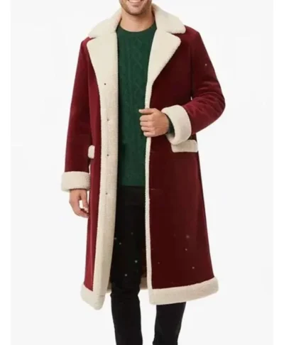 Green Velvet Santa Claus Long Coat