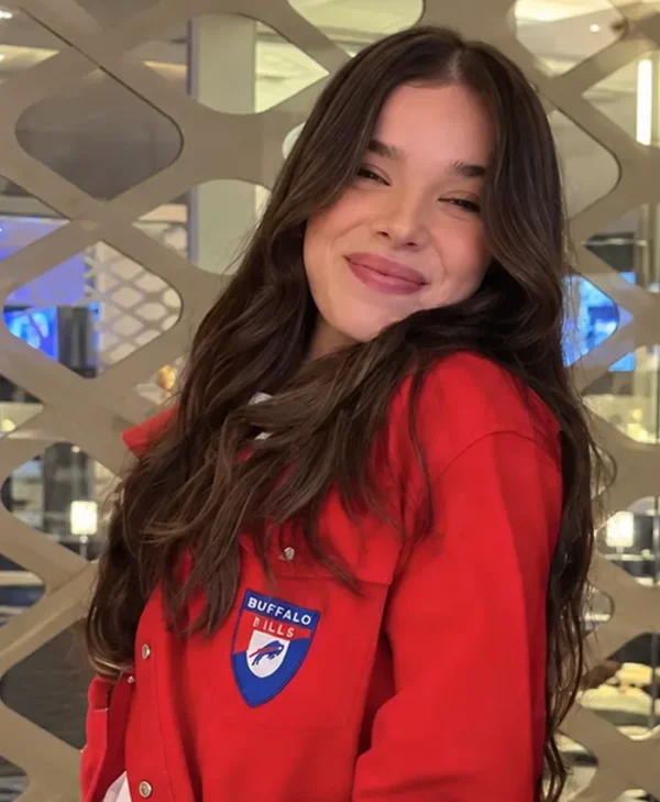 Hailee Steinfeld SoFi Stadium Red Jacket