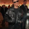 Hailey Bieber Paris Fashion Week Leather Jacket