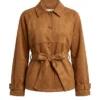 Haley Fox Brown Genuine Leather Suede Jacket