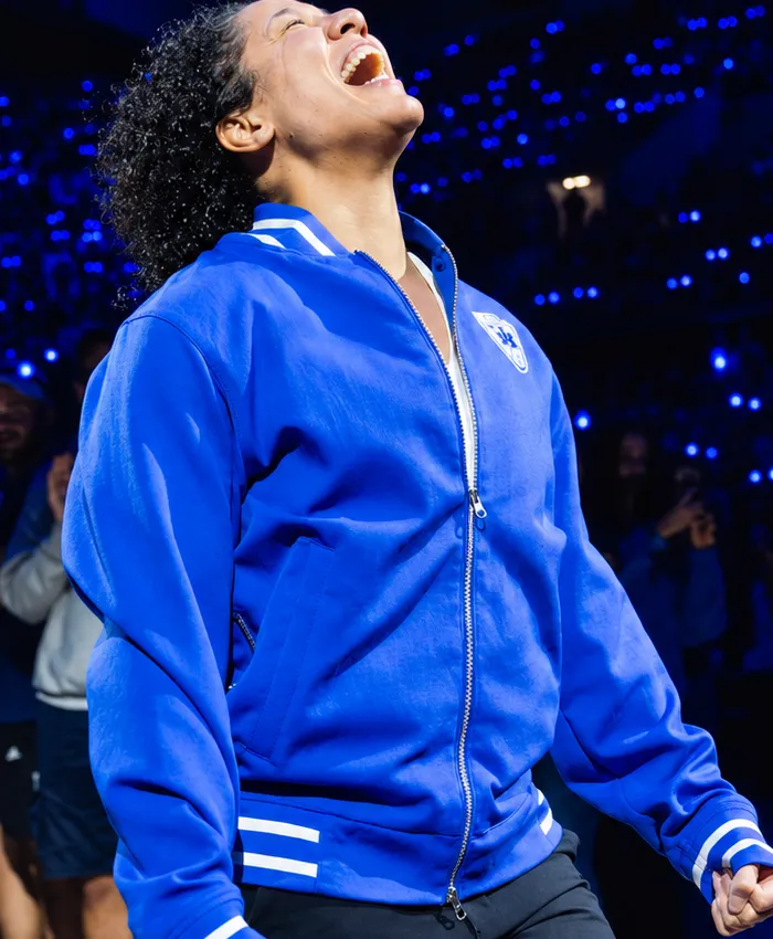 Half Time Show Kara Lawson Duke Blue Jacket