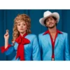 Halloween Blue Couple Dress And Suit