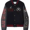 Halloween Pirate Sea Rider Black Letterman Varsity Jacket