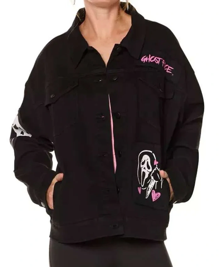 Halloween X Ghostface Black Denim Jacket