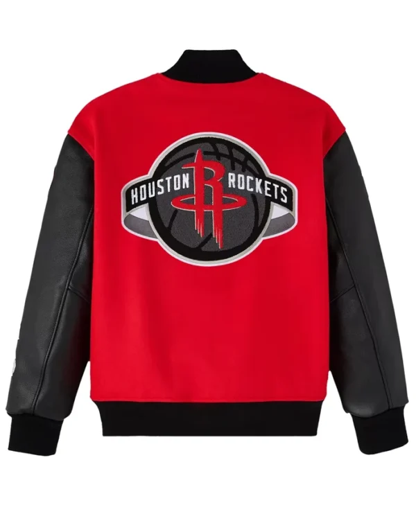 Houston Rockets x OVO Raglan Full-Snap Varsity Jacket