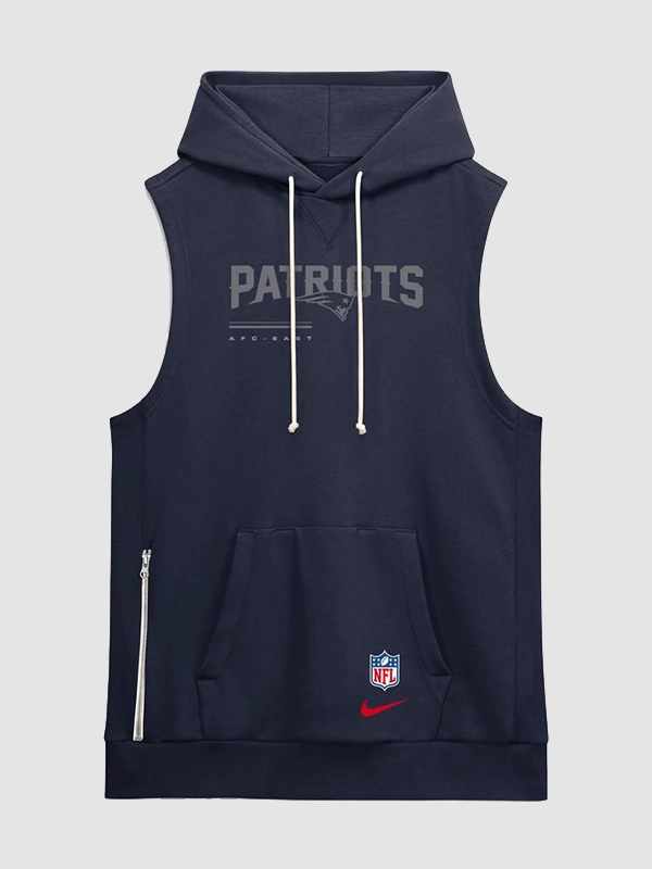 Hunter Henry 2026 Patriots Sideline Sleeveless Hoodie