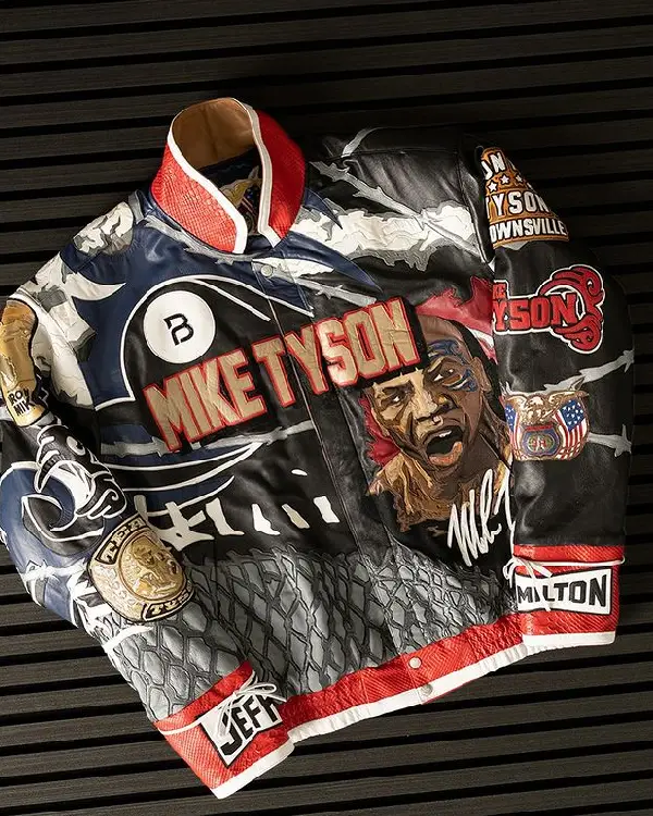 Iron Mike Tyson Black Real Leather Biker Jacket